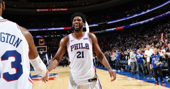  恩比德伤愈复出，76人主场大胜凯尔特人  